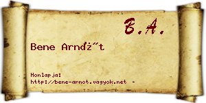 Bene Arnót névjegykártya